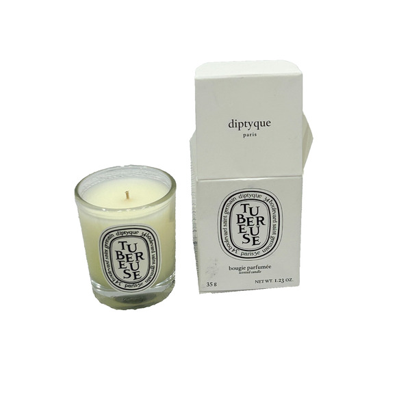 New Diptyque Tubereuse Scented Candle Bougie Parfumee 35g / 1.23oz Mini - Picture 1 of 8